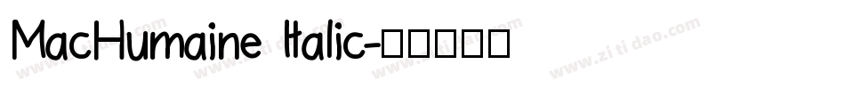 MacHumaine Italic字体转换